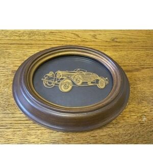 Antique Automobile Packard Auburn Reverse Glass Wall Hangings Desk Art Pictures